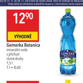Gemerka Botanica minerální voda