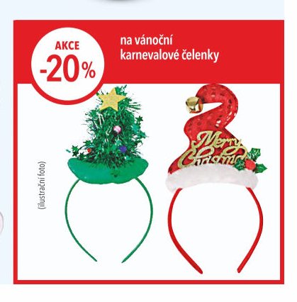 Vánoční karnevalové čelenky