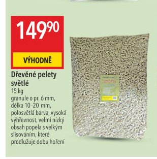 Dřevěné pelety světlé
