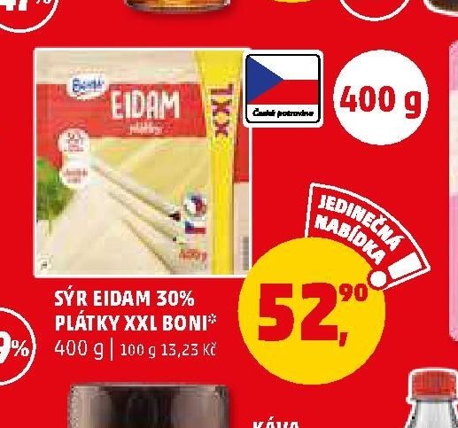 SÝR EIDAM 30% PLÁTKY XXL