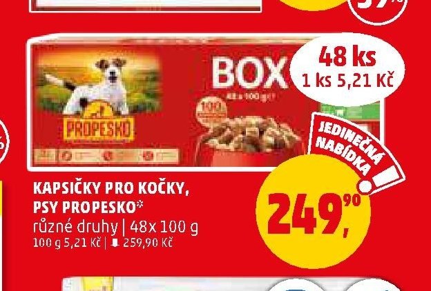 KAPSIČKY PRO KOČKY, PSY PROPESKO