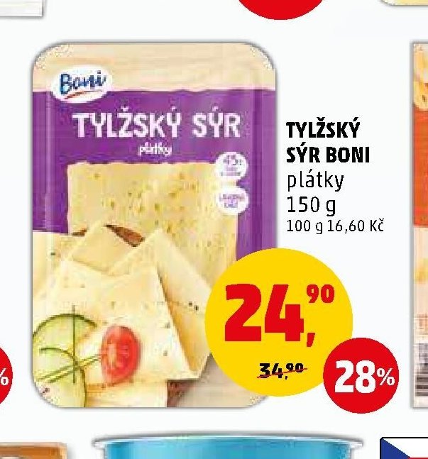 TYLŽSKÝ SÝR BONI plátky 150 g