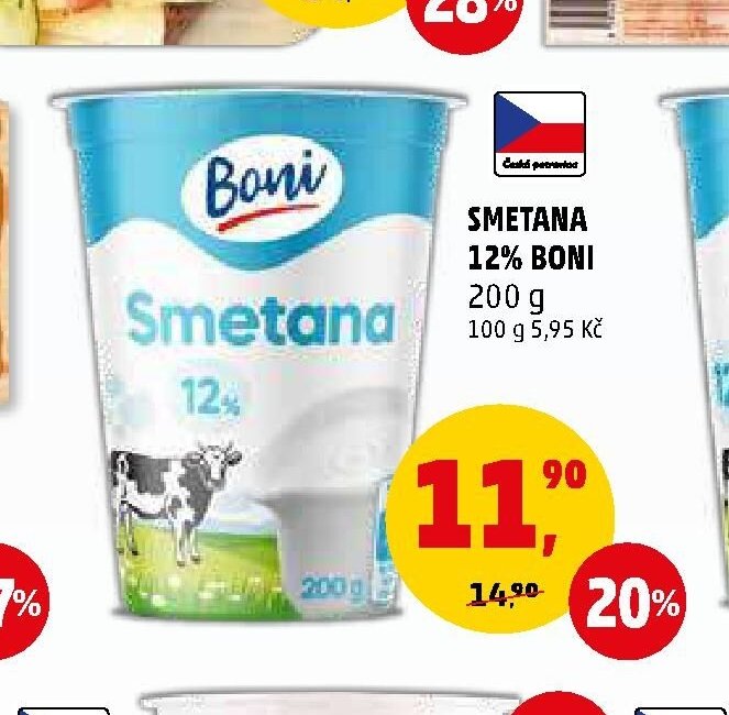 SMETANA 12% BONI 200 g