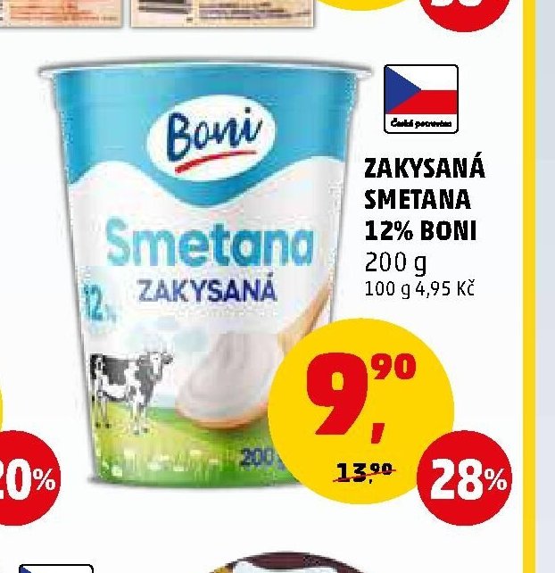 ZAKYSANÁ SMETANA 12% BONI 200 g