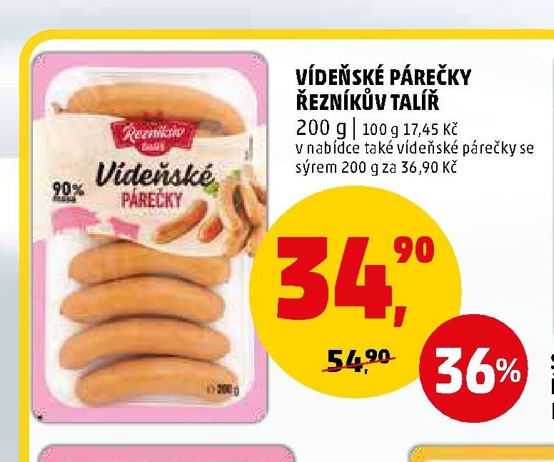 VÍDEŇSKÉ PÁREČKY ŘEZNÍKŮV TALÍŘ