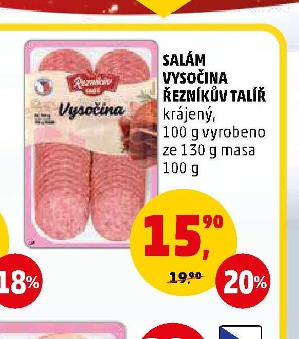 SALÁM VYSOČINA ŘEZNÍKŮV TALÍŘ