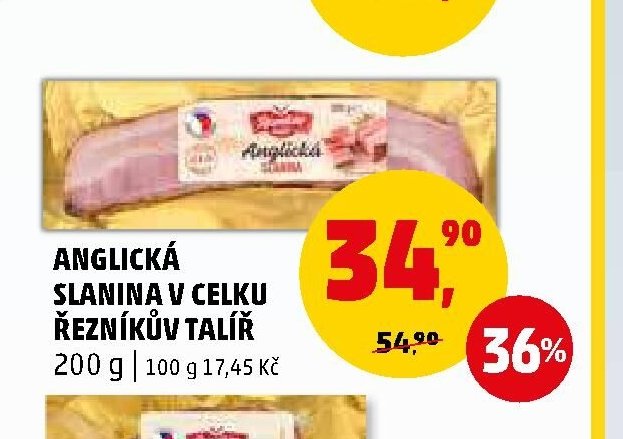 ANGLICKÁ SLANINA V CELKU ŘEZNÍKŮV TALÍŘ