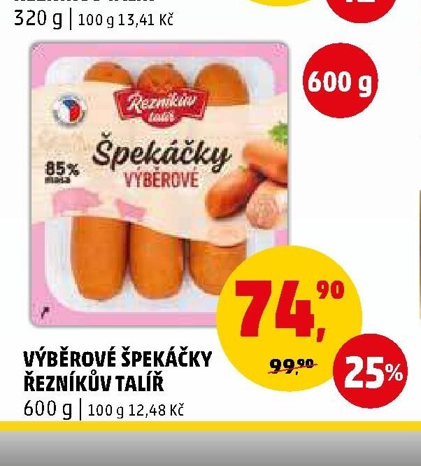 VÝBĚROVÉ ŠPEKÁČKY ŘEZNÍKŮV TALÍŘ