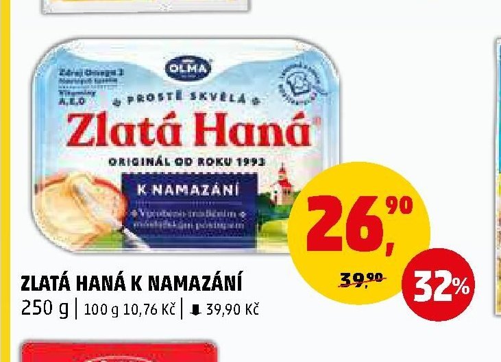 Zlatá Haná k namazání