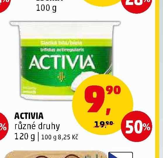 Activia různé druhy 120 g