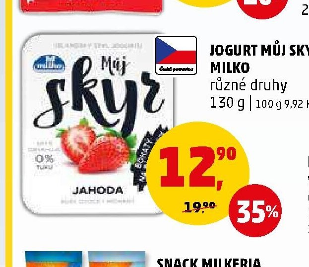 Jogurt Můj Skyr Milko různé druhy 130 g