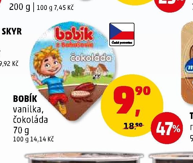 Bobík vanilka, čokoláda 70 g