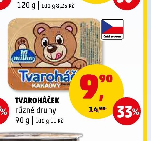 Tvaroháček různé druhy 90 g