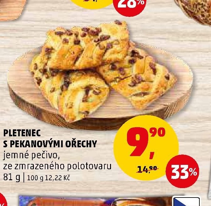Pletenec s pekanovými ořechy