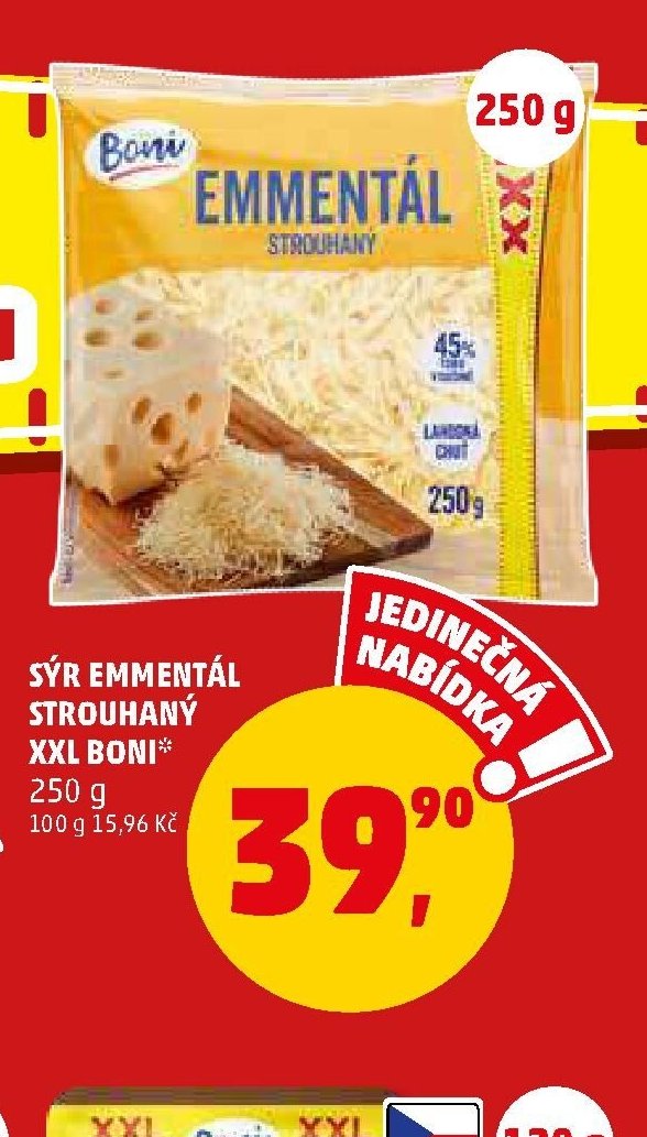 SÝR EMMENTÁL STROUHANÝ XXL BONI