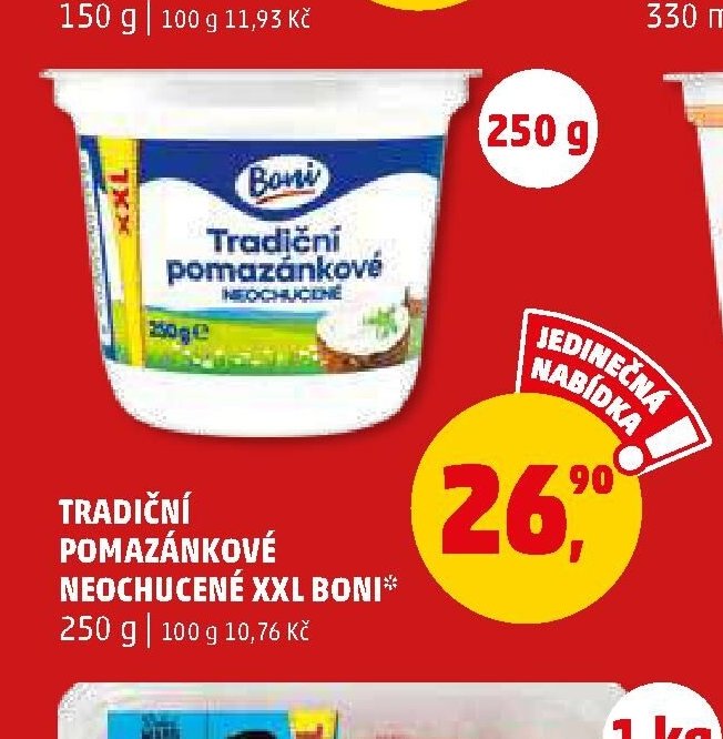 TRADIČNÍ POMAZÁNKOVÉ NEOCHUCENÉ XXL BONI