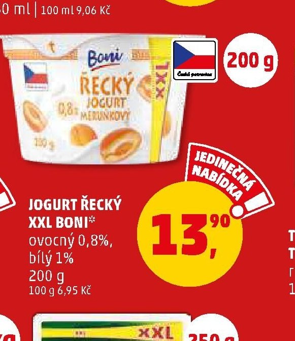 JOGURT ŘECKÝ XXL BONI