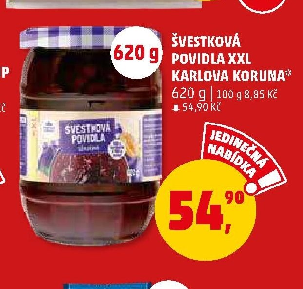 Švestková povidla XXL Karlova Koruna 620 g
