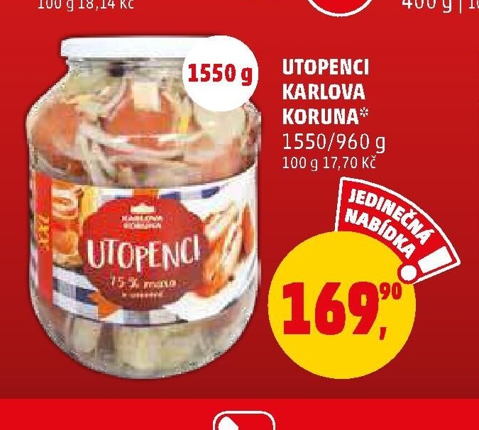 Utopenci Karlova Koruna 1550/960 g