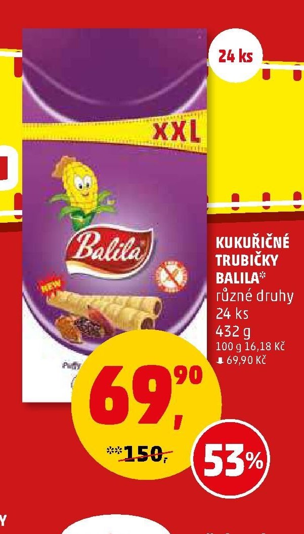 Kukuřičné trubičky Balila