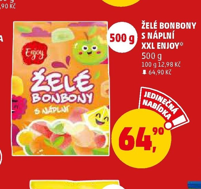 Želé bonbony s náplní XXL Enjoy
