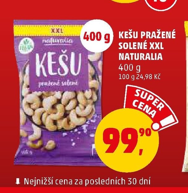 Kešu pražené solené XXL Naturalia
