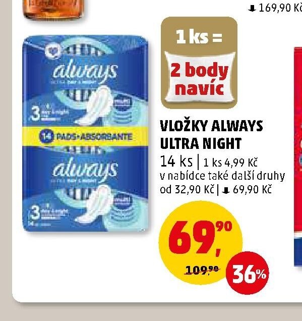 Vložky Always Ultra Night 14 ks