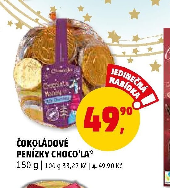Čokoládové penízky Choco'la