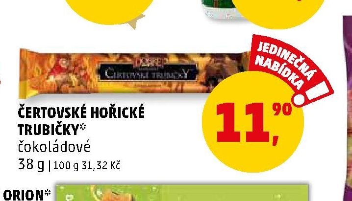 Čertovské hořické trubičky čokoládové