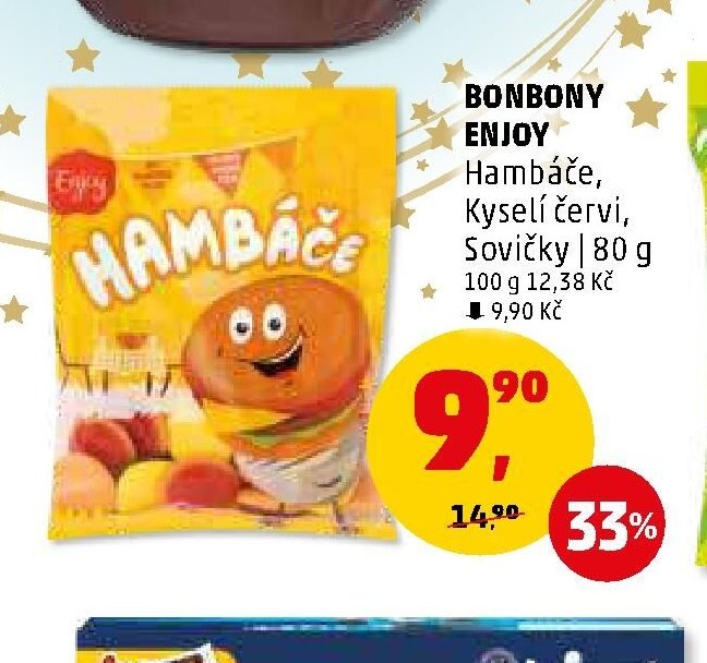 Bonbony Enjoy Hambáče, Kyselé červi, Sovičky