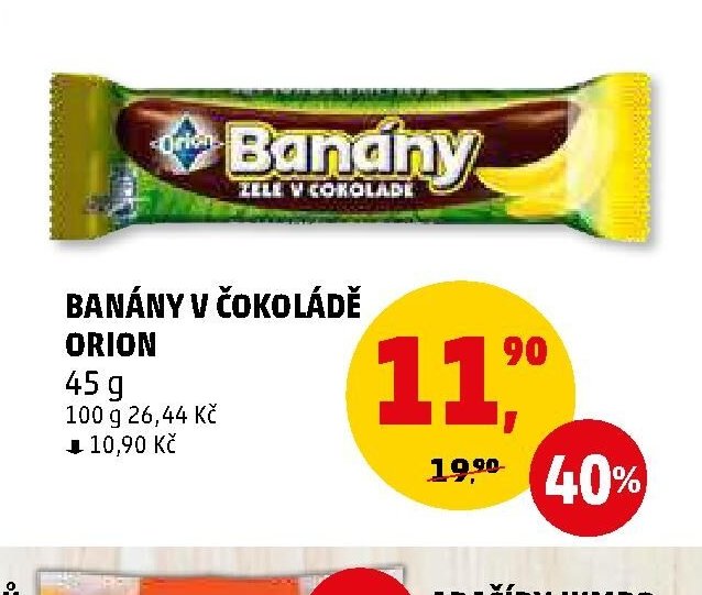 Banány v čokoládě Orion