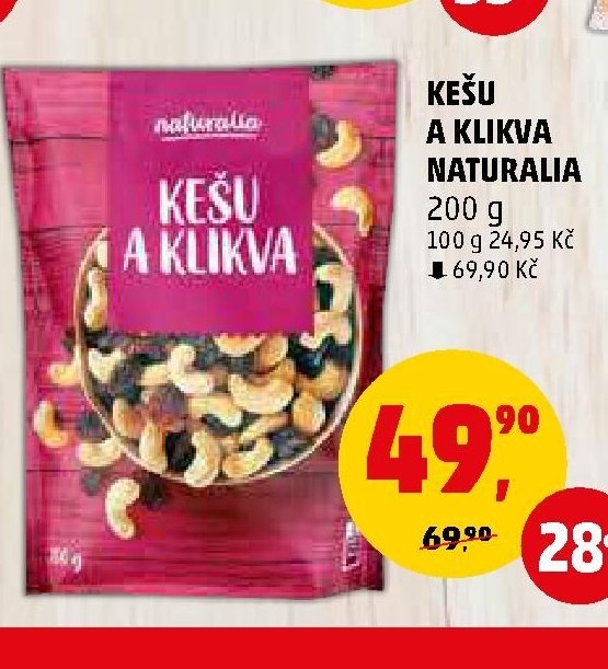 Kešu a klikva Naturalia