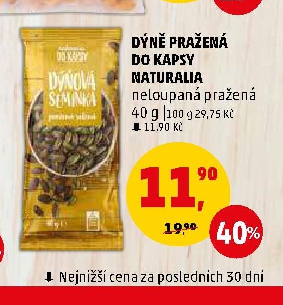 Dýně pražená do kapsy Naturalia