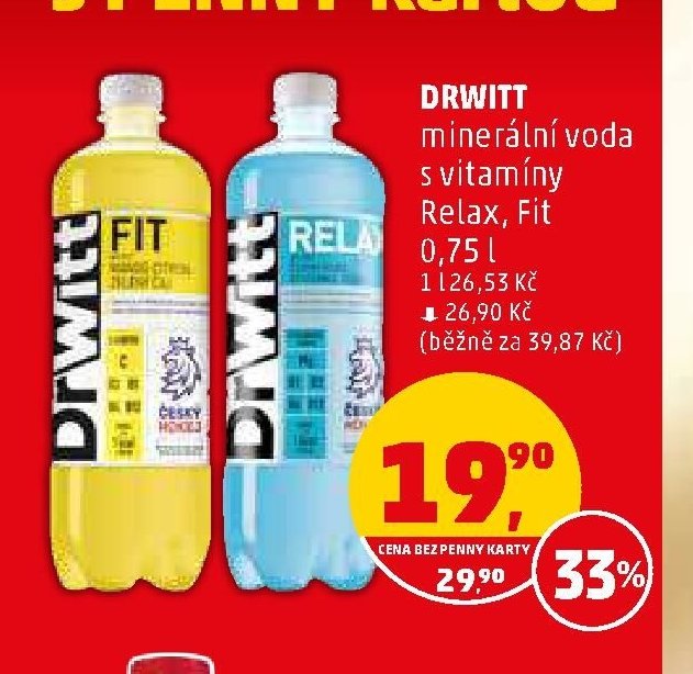 DRWITT minerální voda s vitamíny Relax, Fit