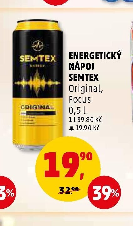 ENERGETICKÝ NÁPOJ SEMTEX Original, Focus