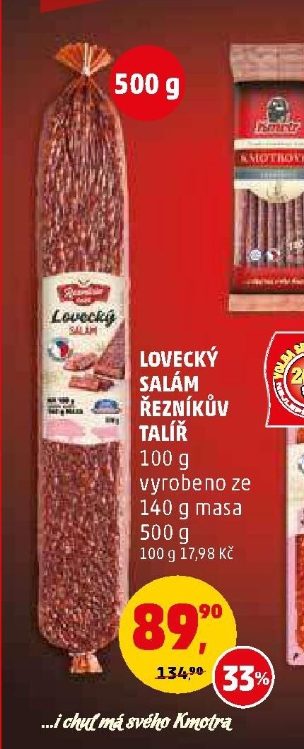 Lovecký salám Řezníkův talíř 500 g