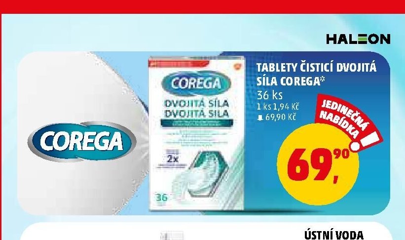 Tablety čistící dvojitá síla Corega