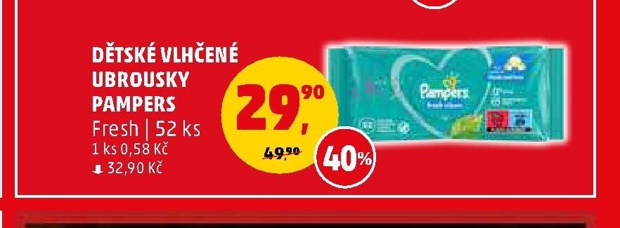 Dětské vlhčené ubrousky Pampers
