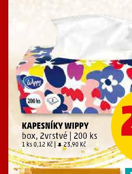 KAPESNÍKY WIPPY box, 2vrstvé | 200 ks
