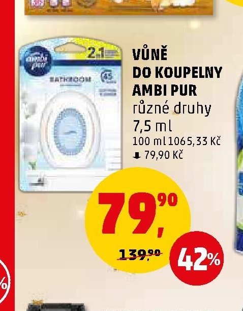 VŮNĚ DO KOUPELNY AMBI PUR různé druhy 7,5 ml