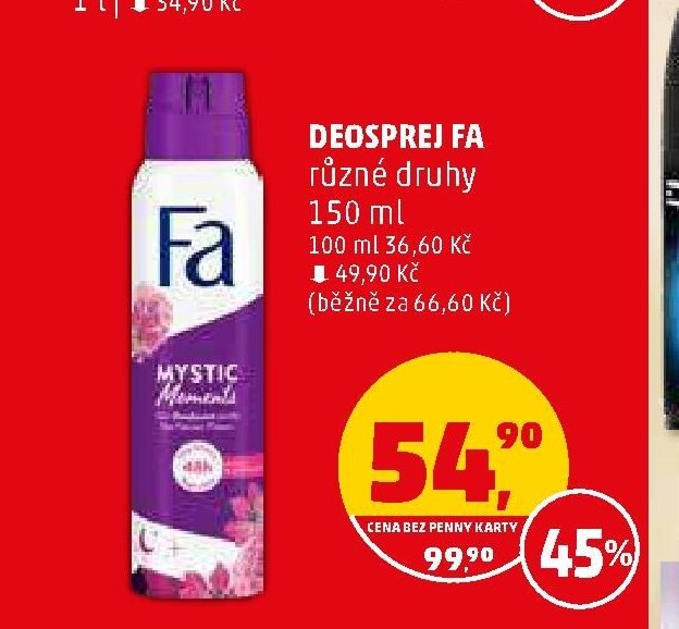 DEOSPREJ FA různé druhy 150 ml
