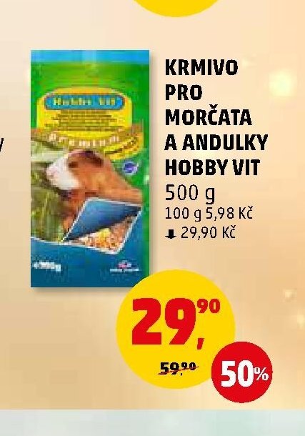 KRMIVO PRO MORČATA A ANDULKY HOBBY VIT