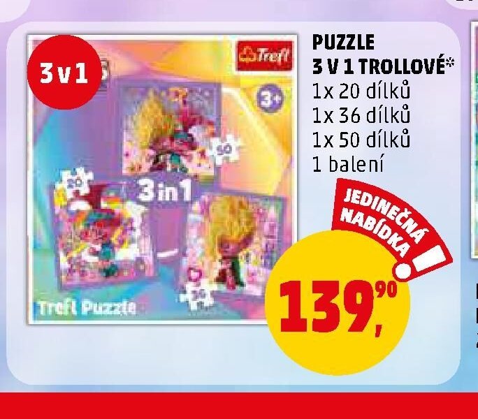 PUZZLE 3 V 1 TROLLOVÉ