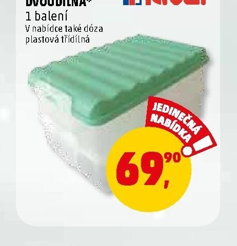 DÓZA PLASTOVÁ DVOUDÍLNÁ