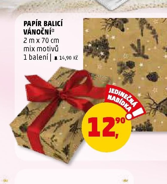 PAPÍR BALICÍ VÁNOČNÍ