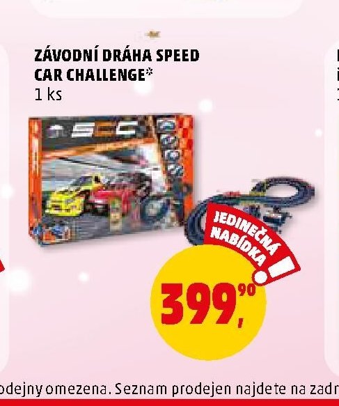 ZÁVODNÍ DRÁHA SPEED CAR CHALLENGE
