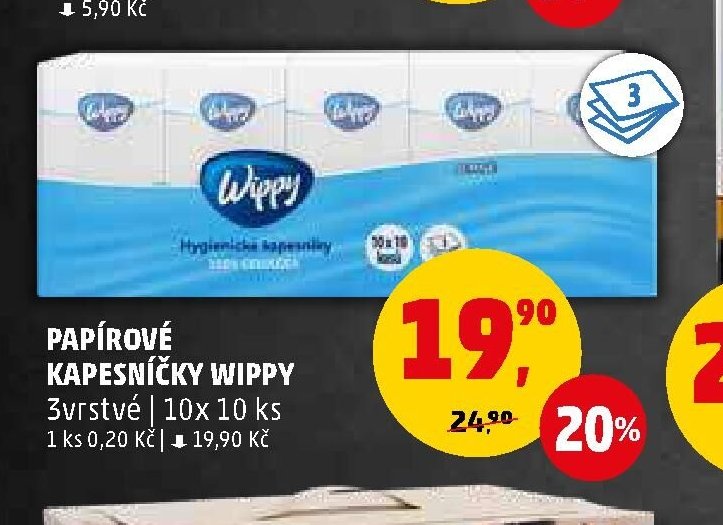 PAPÍROVÉ KAPESNÍČKY WIPPY