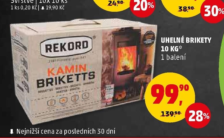 UHELNÉ BRIKETY REKORD
