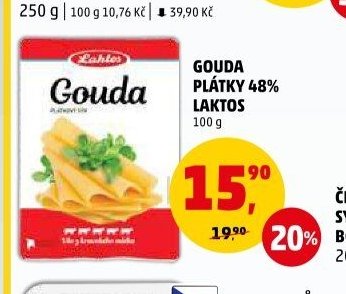 Gouda plátky 48% Laktos