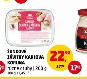 Šunkové závitky Karlova Koruna 200 g